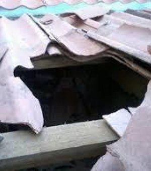 Estabelecimento comercial de Arapiraca tem telhado danificado e tv é furtada