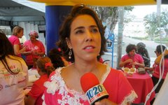 Coordenadora da campanha e primeira-dama da capital, Tatiana Palmeira