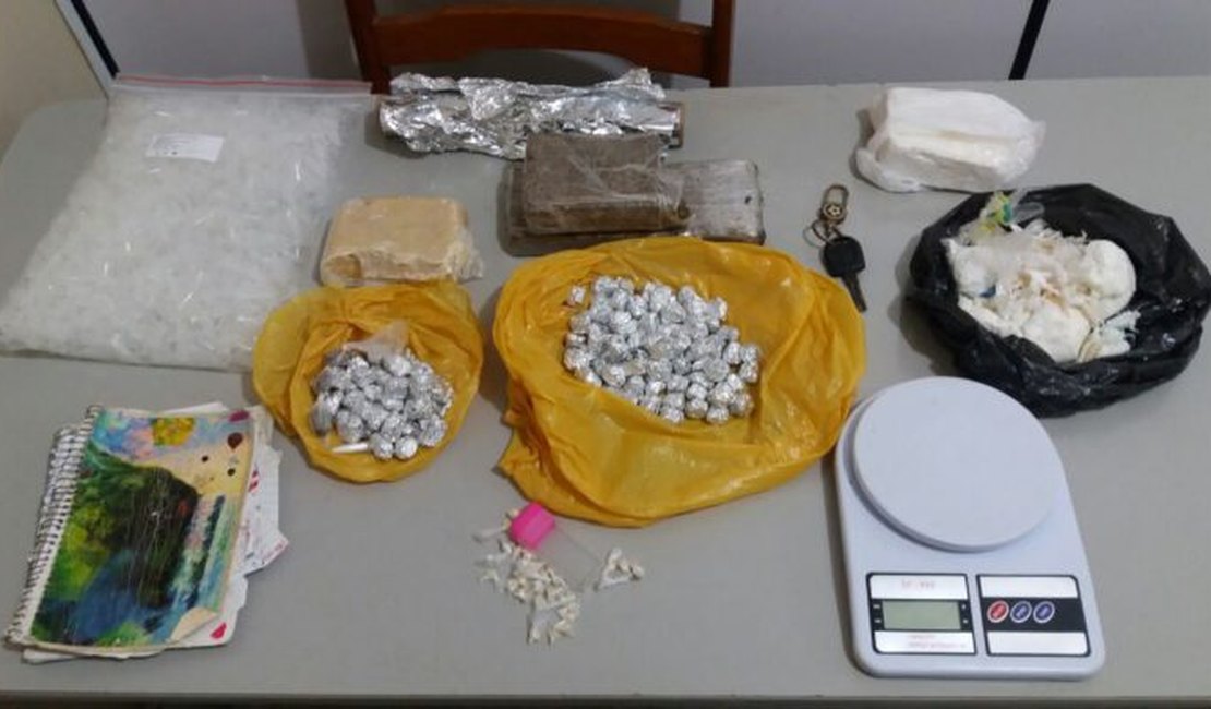Após investigação, três pessoas são presas por tráfico de drogas em Maceió