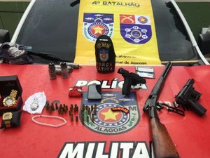 Homem é preso em Maceió com granadas, munições e metralhadora de uso restrito