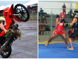 Manobras radicais com moto e kung-fu marcam fim de semana em Penedo