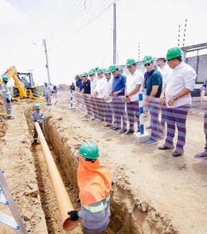 Obras para implantação de sistema de saneamento básico têm início em Palmeira dos Índios