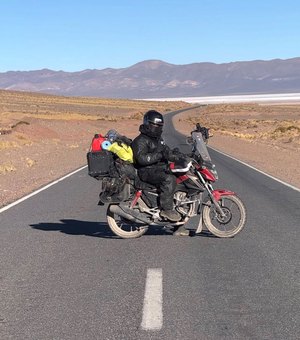De CG 160: Maceioense percorre mais de 5 mil km e chega ao Chile de moto