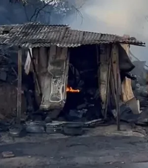 Empresário relata prejuízo de R$50 mil após incêndio destruir borracharia em Palmeira
