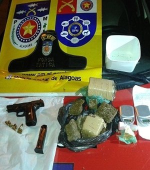 Polícia Militar apreende drogas e uma pistola durante incursão no Benedito Bentes I