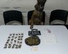 Cão farejador encontra drogas escondidas em tubulação e área de mata em Arapiraca