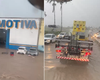 Volume de chuva impressiona e encobre pista no bairro Boa Vista, em Arapiraca