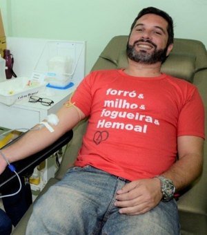 Campanha junina do Hemoal distribui camisas para doadores de sangue