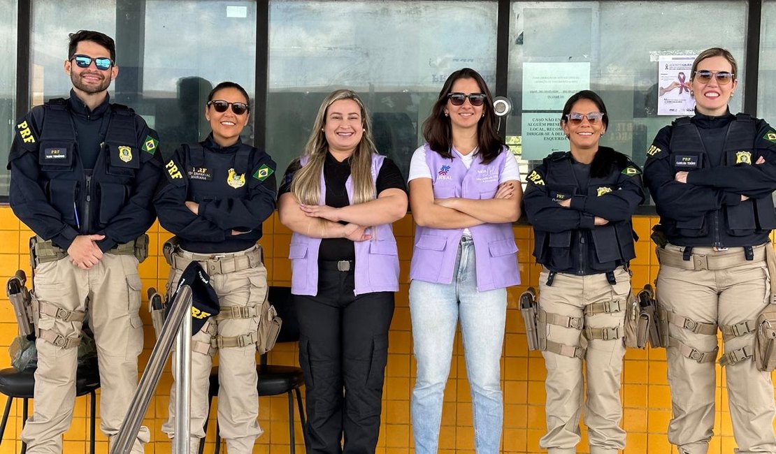 PRF realiza comando educativo sobre o Agosto Lilás  em São Miguel dos Campos