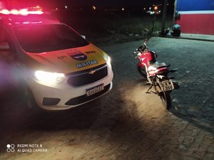 Após abordagem, BPRv recupera moto furtada em Arapiraca