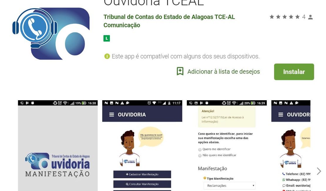 Ouvidoria do TCE lança aplicativo para facilitar manifestações do cidadão