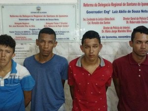 Quadrilha é presa após vários assaltos em cidades do Agreste e no Sertão de Alagoas