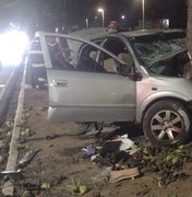 Carro bate contra árvore e motorista morre na Av. Durval de Góes Monteiro