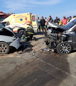 Colisão frontal deixa quatro pessoas feridas na zona rural de São Luís do Quitunde