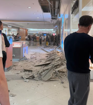 Parte do teto do Shopping Iguatemi desaba em São Paulo; não há feridos