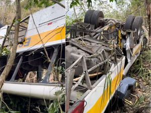 Ônibus que caiu na Serra da Barriga é terceirizado e passou por vistorias, diz prefeitura