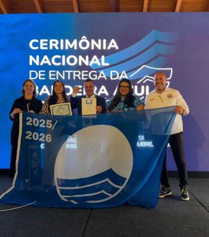 Prefeito Allan de Jesus participa em São Paulo da cerimônia nacional de entrega da Bandeira Azul 2025
