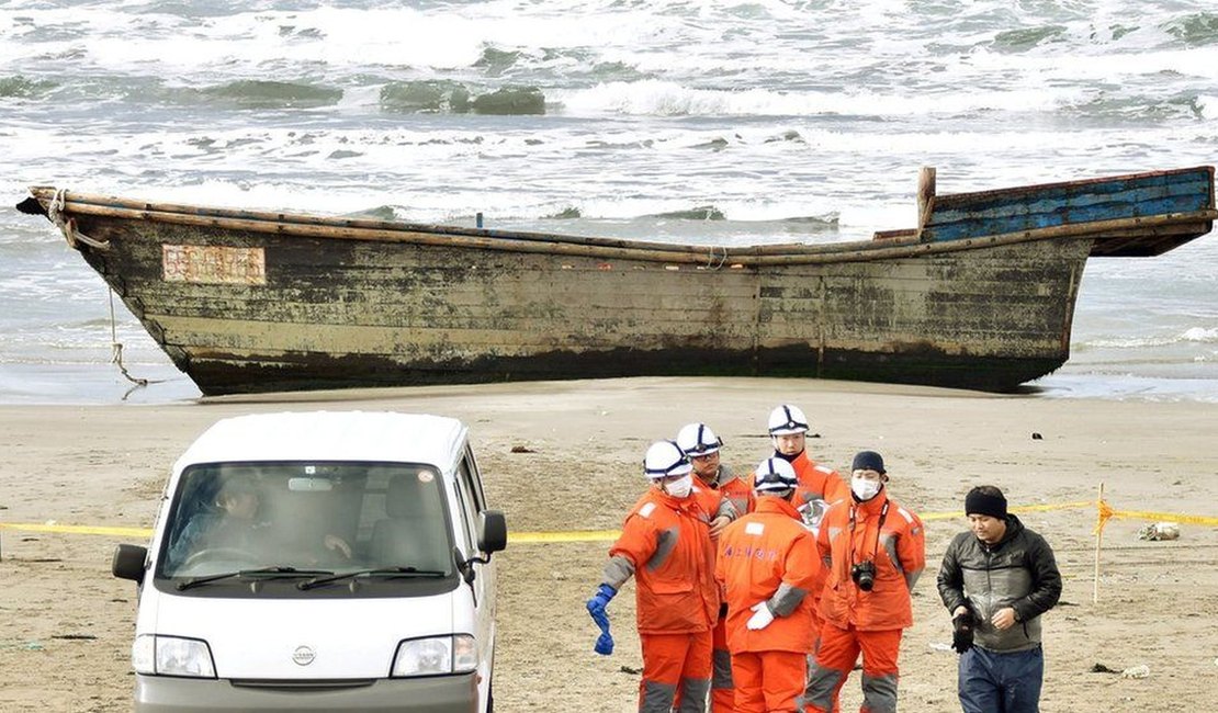 'Navio fantasma’ com 8 corpos e esqueletos aparece na costa do Japão e intriga autoridades locais