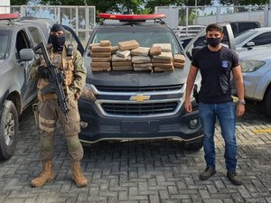 Operação integrada prende suspeito de tráfico de drogas, que estava com 40kg de maconha