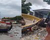 Ressaca do mar arrasta embarcações e danifica calçadão em Maceió