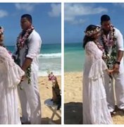 Xanddy e Carla Perez renovam votos de casamento no Havaí
