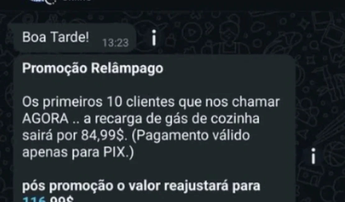 Golpista hackeia telefone de revendedora de gás e engana clientes em Palmeira dos Índios