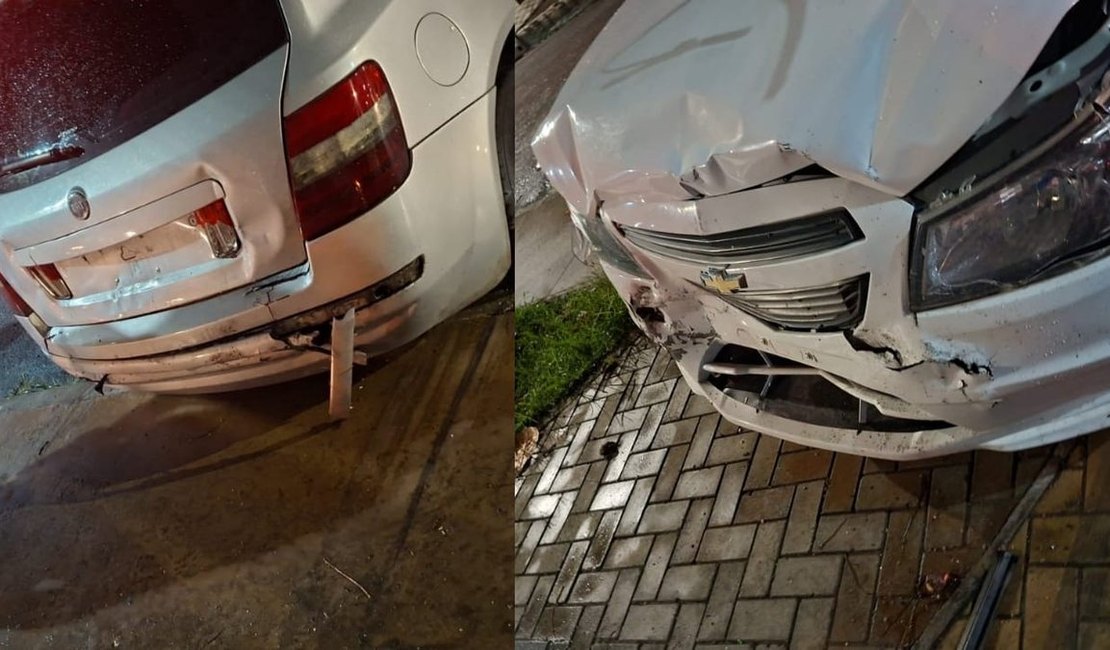 Homem persegue ex-companheira e bate contra carro dela na parte alta de Maceió