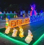 Vila da Páscoa iluminada segue aberta até este domingo (7)