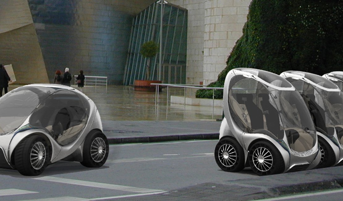 Carro do futuro que pesa apenas 450kg encolhe ao estacionar