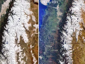 Megaseca nos Andes deixa picos de montanhas sem neve