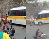 Ônibus escolar desce ladeira sem motorista e assusta moradores em Ipioca
