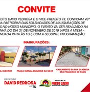 Prefeitura de Porto Calvo prepara inaugurações no dia da padroeira