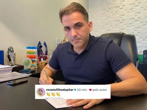 Renato Filho irrita os Calheiros após comentário de apoio a Marina Cintra nas redes