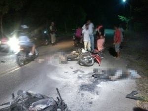 Corpos são carbonizados após colisão entre motos em Água Branca