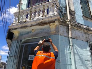 Defesa Civil inicia vistorias no Centro de Maceió