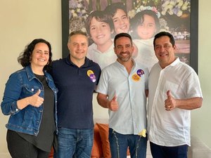 Severino Pessoa e Fabiana recebem visita de Paulo Dantas e Renan Filho, em Arapiraca