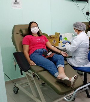 Campanha de doação de sangue leva ônibus do Hemoal ao Centro de Arapiraca