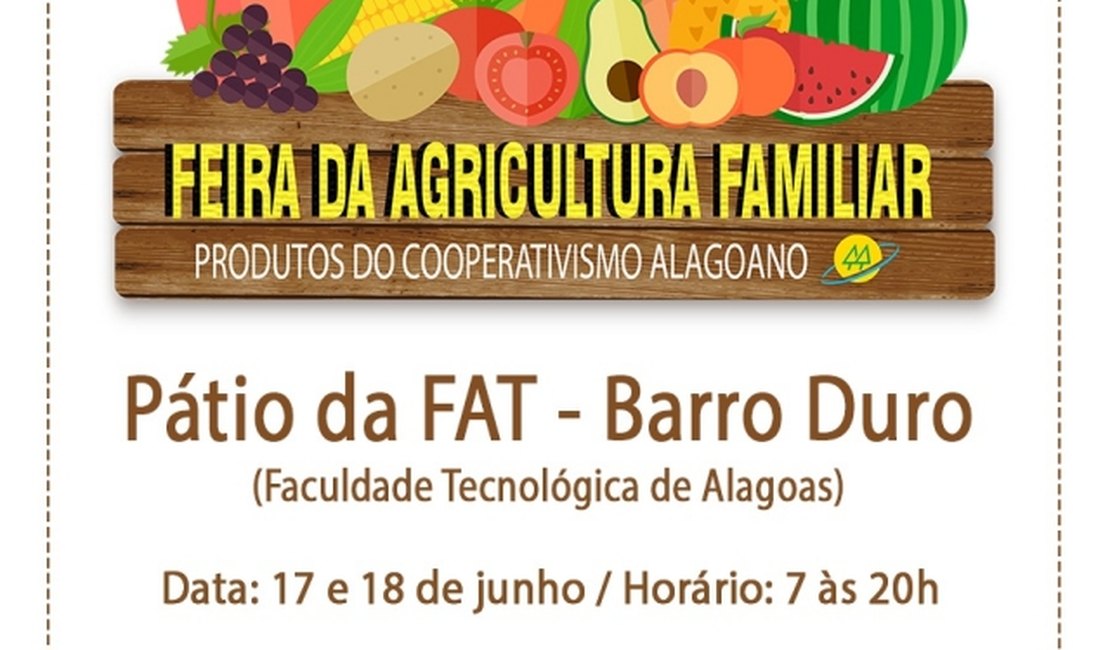 Cooperativas alagoanas realizam Feira da Agricultura Familiar em Maceió