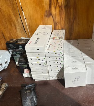 Operação da PF apreende vapes, eletrônicos e prende suspeito de contrabando em Maceió