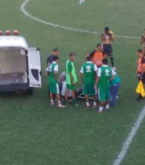 Sub 20: ASA tem jogo adiado; em Coruripe, atleta é levado de ambulância ao Hospital  