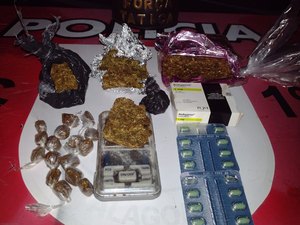 Mulher é presa com maconha e comprimidos tarja preta no Vergel