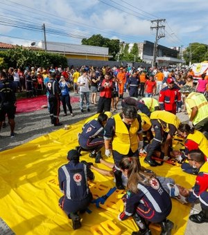 Simulado de desocupação reúne quase 10 mil moradores do bairro do Pinheiro