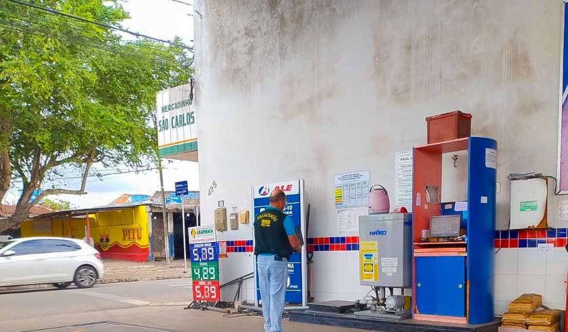 Pesquisa do Procon registra variação do preço da gasolina entre R$ 5,69 e R$ 6,29 em Arapiraca