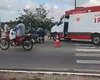 Idoso é atropelado por motocicleta em faixa de pedestre em frente ao hospital Chama, em Arapiraca