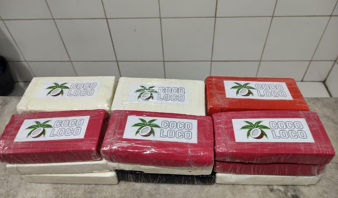 Ação integrada prende homem que trazia 19 quilos de cocaína de São Paulo para vender em Maceió