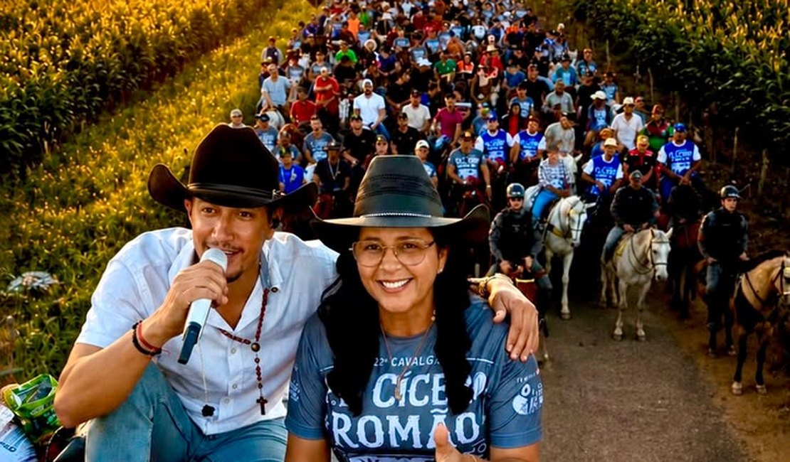 Edilza Alves comanda a maior Cavalgada de Padre Cícero da história de Lagoa da Canoa