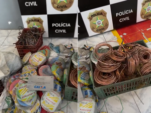 Dona de ferro-velho é presa com mais de 100 kg de fios de cobre em Maceió