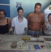 Polícia prende quadrilha baiana que traficava e furtava residências em Delmiro Gouveia