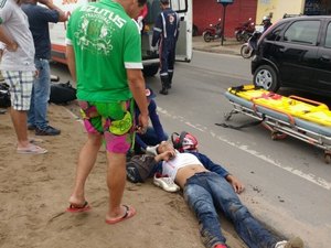 Colisão entre carro e moto deixa motociclista ferido no Agreste