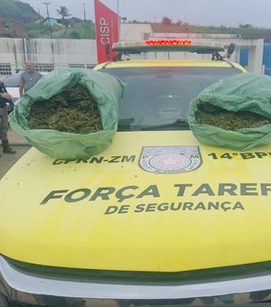 Dois homens são presos após serem detidos com 20kg de maconha em Joaquim Gomes